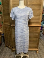 NWT Westloop Rolled Sleeve T Shirt Dress Size Large Womens Blue