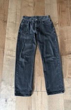 Vintage Levis 550 Jeans Mens 30x30 Black Denim Red Tab Nice Fade