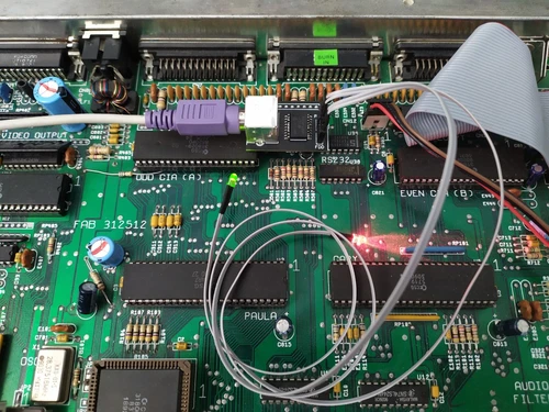 Amiga 500  PS/2 keyboard Adapter + Power Led and HDD Led