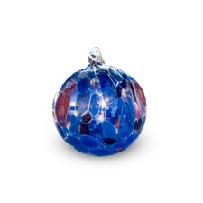 PALLE DI NATALE IN VETRO GOCCE DI MURANO COLORATE DECORAZIONE ALBERO BLU 6PZ