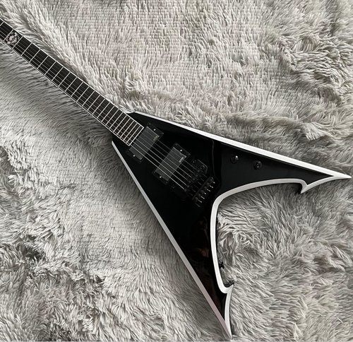 Solid Body Electric Guitar V Electric Guitar U FR Bridge Black Hardware Guitar - Picture 1 of 4