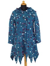 Mantel Damenmantel Walkmantel Wollmantel Boppel Punkte blau bordeaux grau weiß