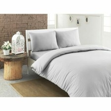 1000TC Egyptian Cotton Silver Solid QUEEN,KING,FULL Sheet Set/Fitted/Duvet/Flat 