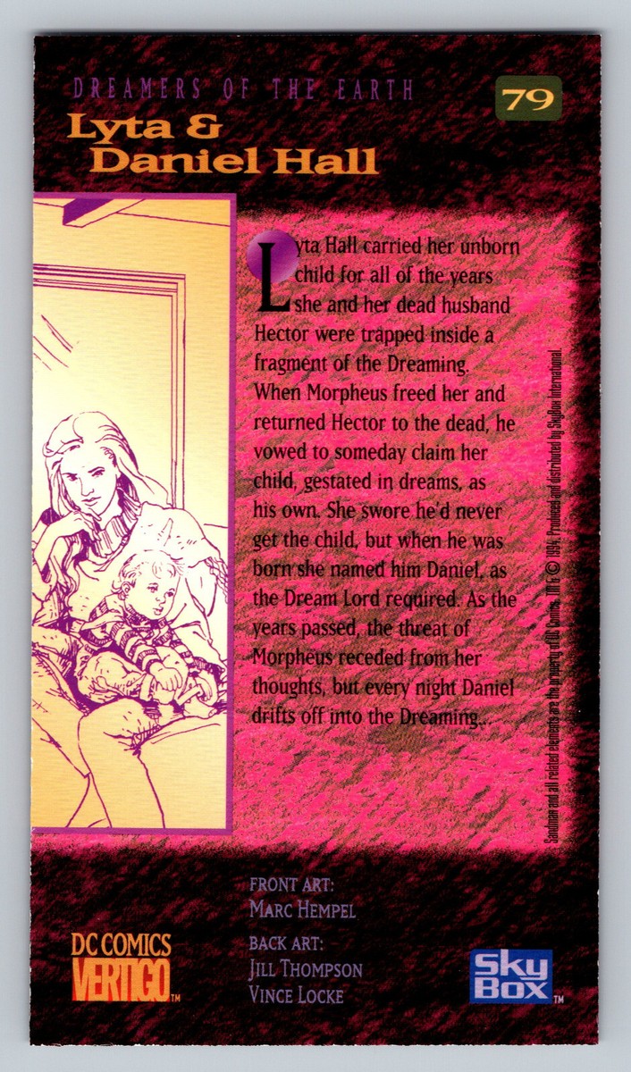 DC Comics Vertigo Sandman #79 Lyta & Daniel Hall Trading Card