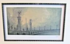 Pont Alexandre III Art Print Paris France 72/180 Limited Edition Framed Signed