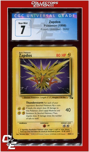 Zapdos (Unlimited) graded CGC 7 for sale on eBay