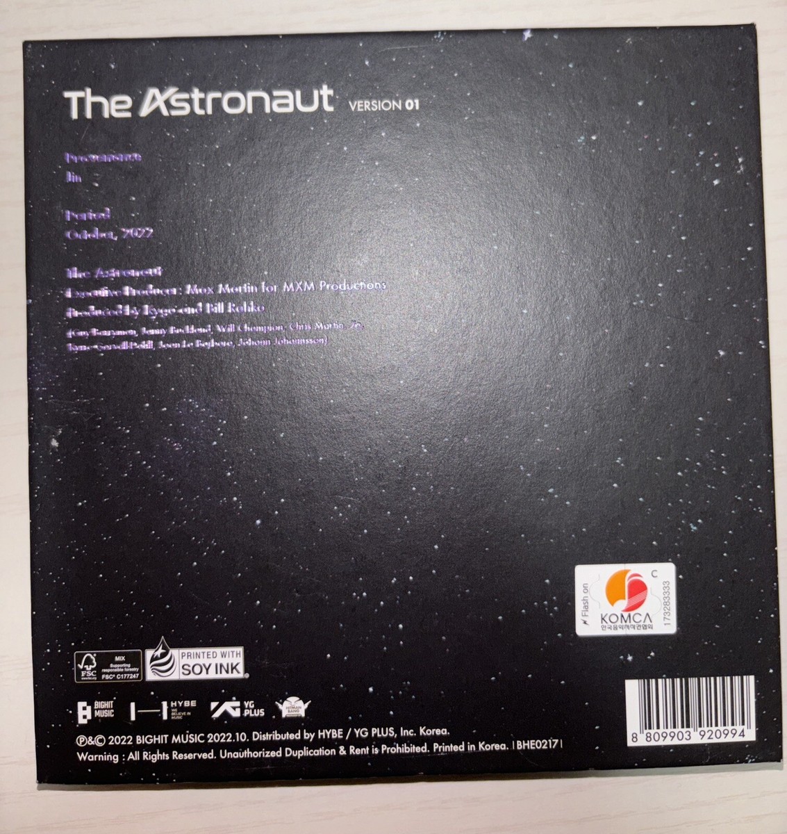 BTS JIN [The Astronaut] Autographed Signed Album | eBay