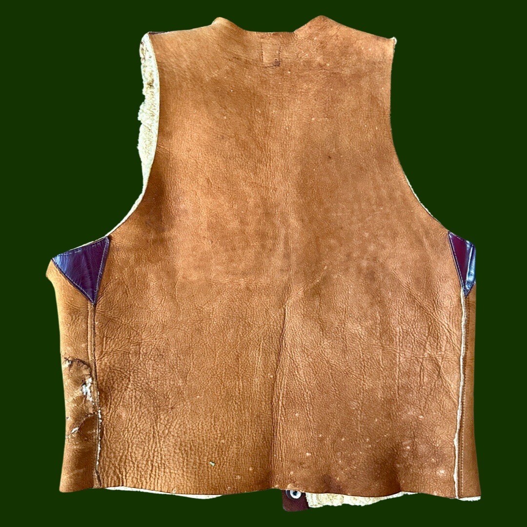 Genuine Antique World War l Sheepskin Gillet Jerkin Jacket by A Baily