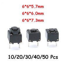 6x6x5.7mm 6x6x6.0mm 6x6x7.3mm Tact Switch Mouse Micro Switch Push Button Switch
