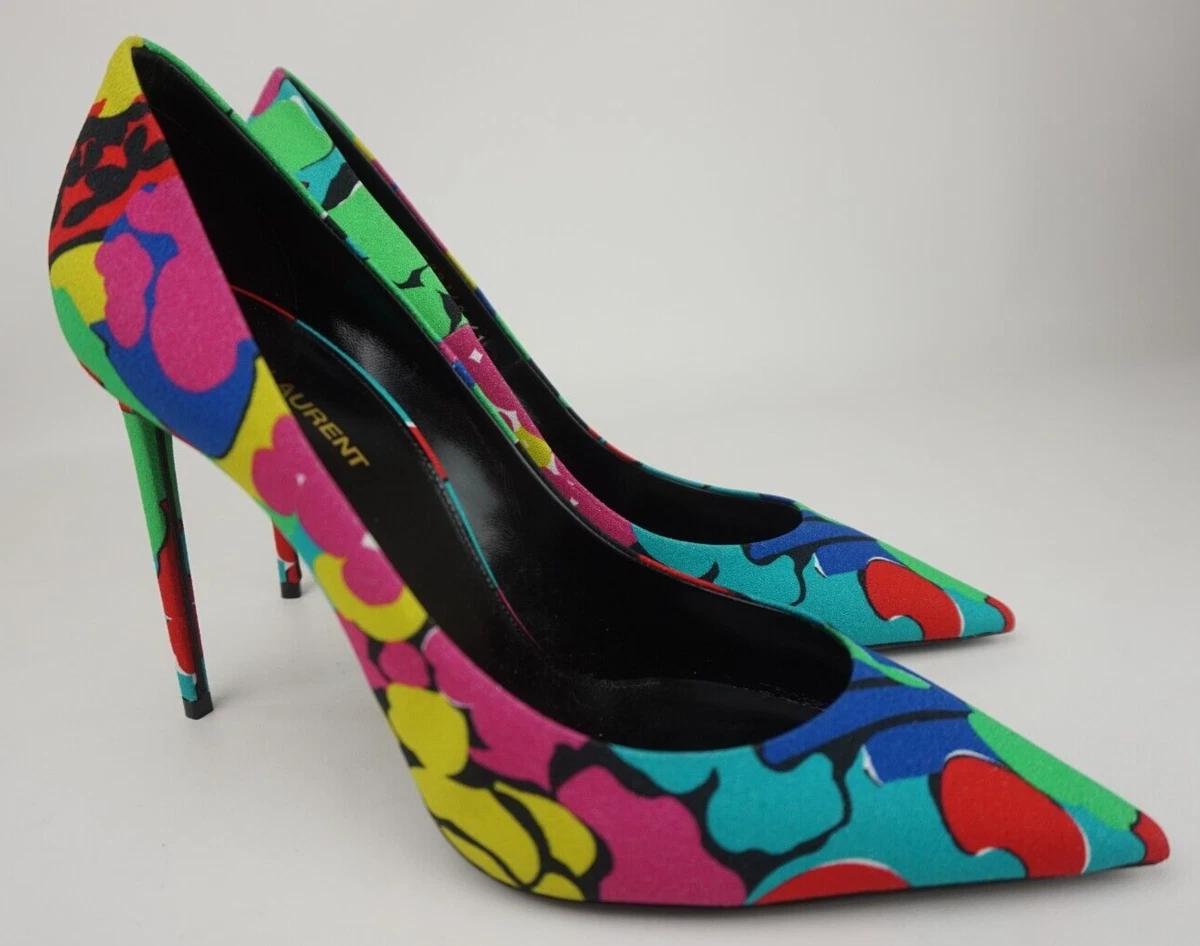 Saint Laurent Women s Zoe Multicolor Pointed Pumps Size 41 eBay