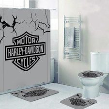 Harley Davidson Legendary broken wall Shower Curtain or Bathroom Sets.