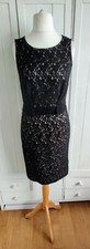 Monsoon Black Lace Party Evening dress size 10