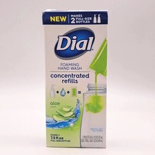 DIAL Foaming Hand Wash Concentrated Refills Aloe-Scented Makes 2~ 7.5 oz Bottles 0.63 per fl oz