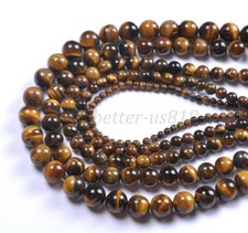 Natural Tiger's Eye Gemstone Round Beads 15.5'' 4mm 6mm 8mm 10mm 12mm 14mm 16mm