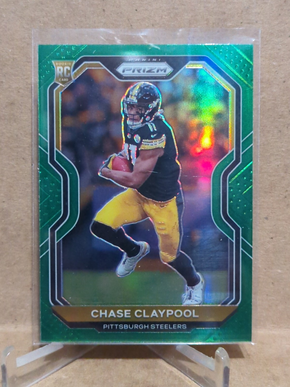 2020 Panini Prizm Prizms Green Rookie #392 Chase Claypool