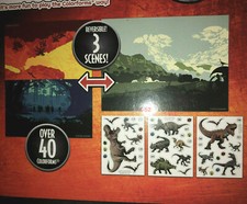 Jurassic World Colorforms Sticker Story Picture Toy T-Rex Raptor Blue Dinosaurs