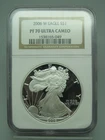 2006-W Proof American Silver Eagle NGC PF 70 Ultra Cameo