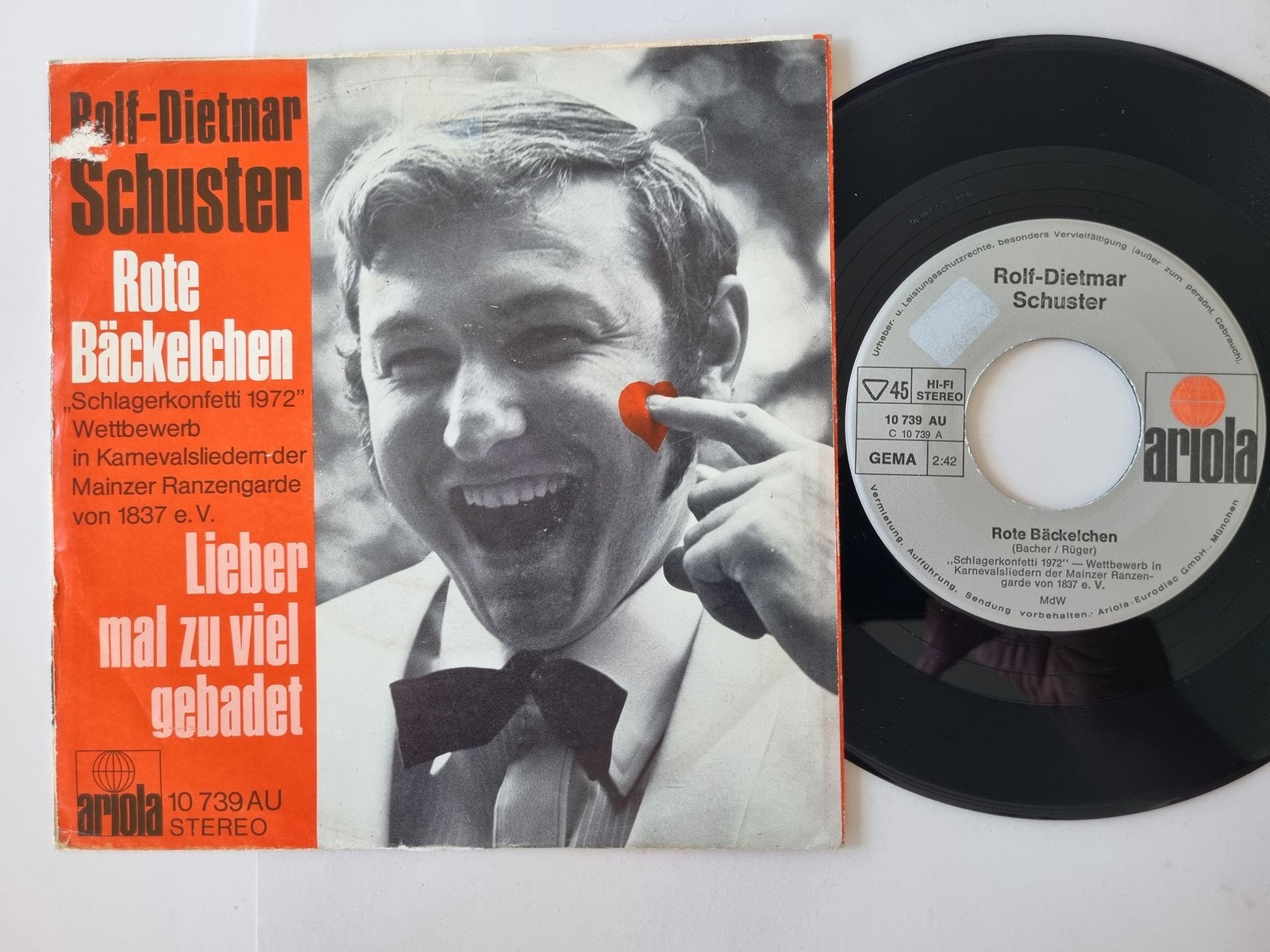 Rolf-Dietmar Schuster - Rote Bäckelchen 7'' Vinyl Germany