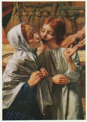 Kunst Postkarte - CHRISTUS IM HAUS SEINER ELTERN (1850) von John Everett Millais