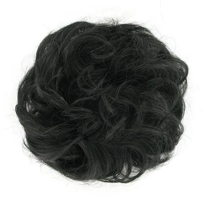 chouchou chignon cheveux châtain foncé "brun" ref: 17 en 2 - Photo 1/2