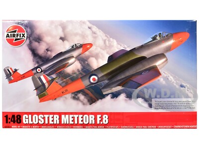 LEVEL 3 MODEL KIT GLOSTER METEOR F-8 AIRCRAFT 1/48 SCALE BY AIRFIX A09182 A