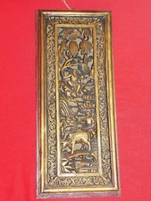 ANCIEN PANNEAU SCULPTE CHINOIS  fin XIXe début XXe