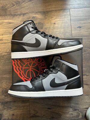 2012 Air Jordan 1 Mid Cool Grey SIZE 13 - VERY CLEAN - W/ BOX | eBay