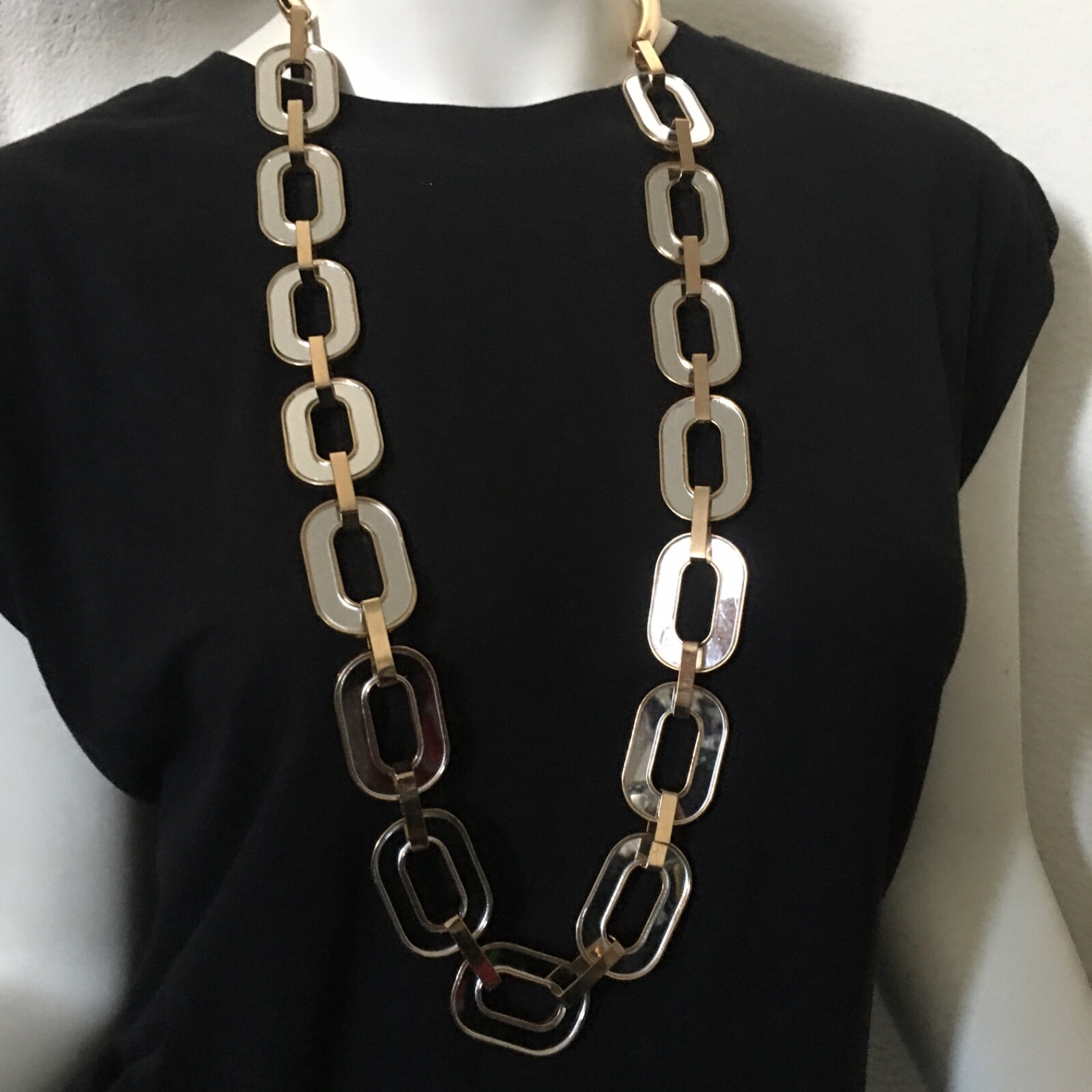 Reflective Statement Necklace 34" Adjustable - image 6