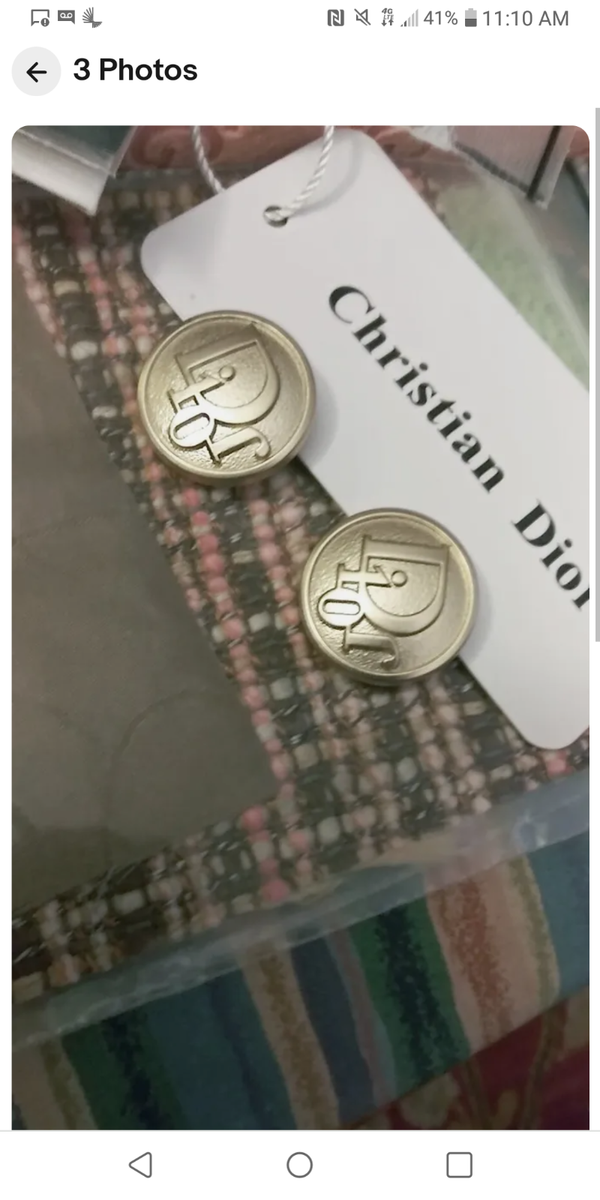 Vintage Dior Button (ONE) Single 22 mm Made in France | eBay