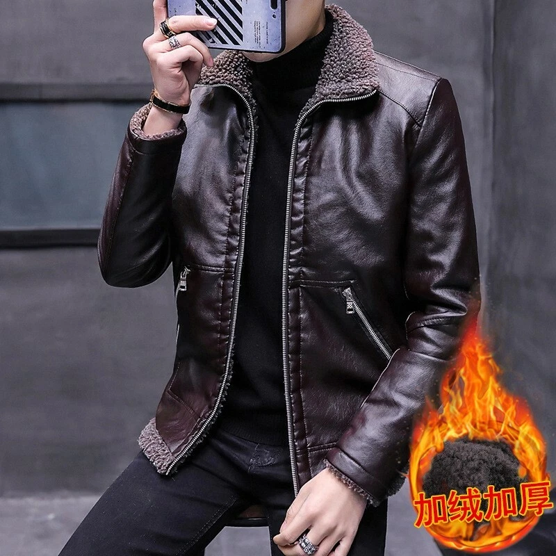 Winter Clothing Men Leather Jacket  Pu Leather Winter Men Jackets Mu -  Leather - Aliexpress