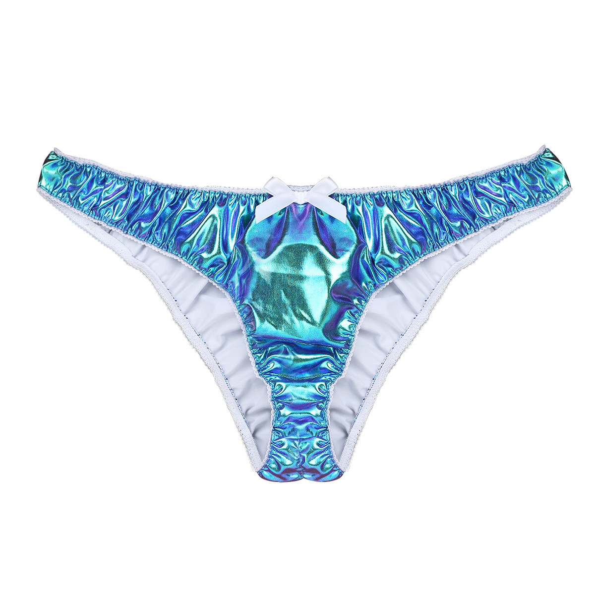 Men's Zipper Pouch Underwear Sissy Crossdress Thong Panties