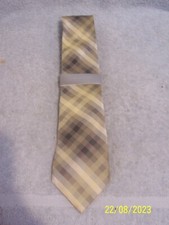 CALVIN KLEIN STEEL TIE SILVER CREAM GRAY NEW WITH TAG