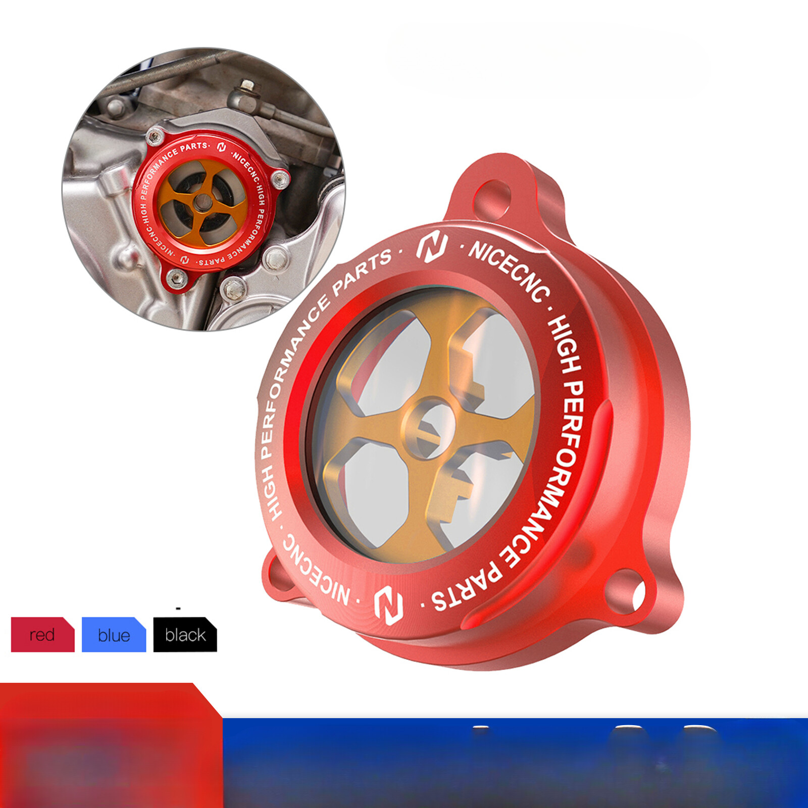 Engine Oil Filter Clear Cover For Yamaha Raptor 700 2006-2024 ATV Accessories