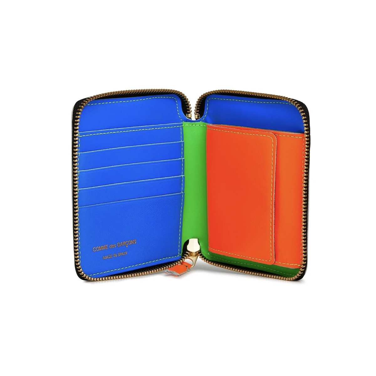 COMME DES GARCONS CDG SUPER FLUO GREEN WALLET SA2100SF | eBay