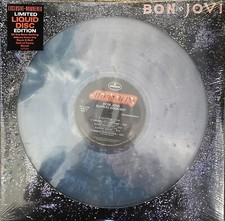 BON JOVI SLIPPERY WHEN WET WATER  FILLED LP L...
