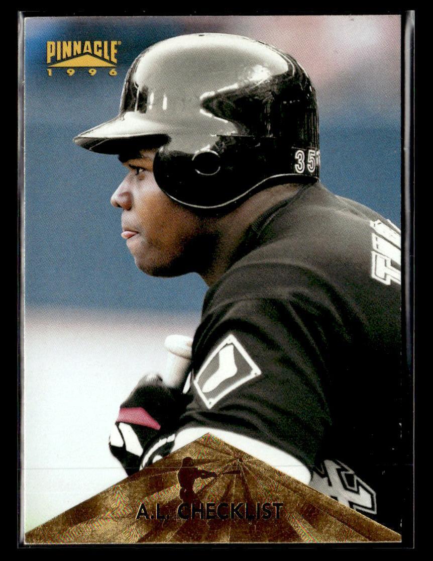 1996 Pinnacle #194 American League Checklist Card