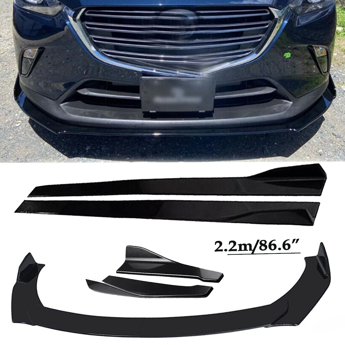 Front Bumper Lip Spoiler Splitter 86.6