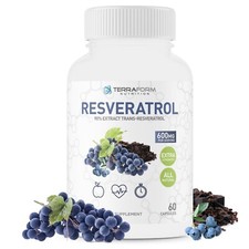 Terraform Nutrition Resveratrol, 1200mg Immune Health Support   60ct