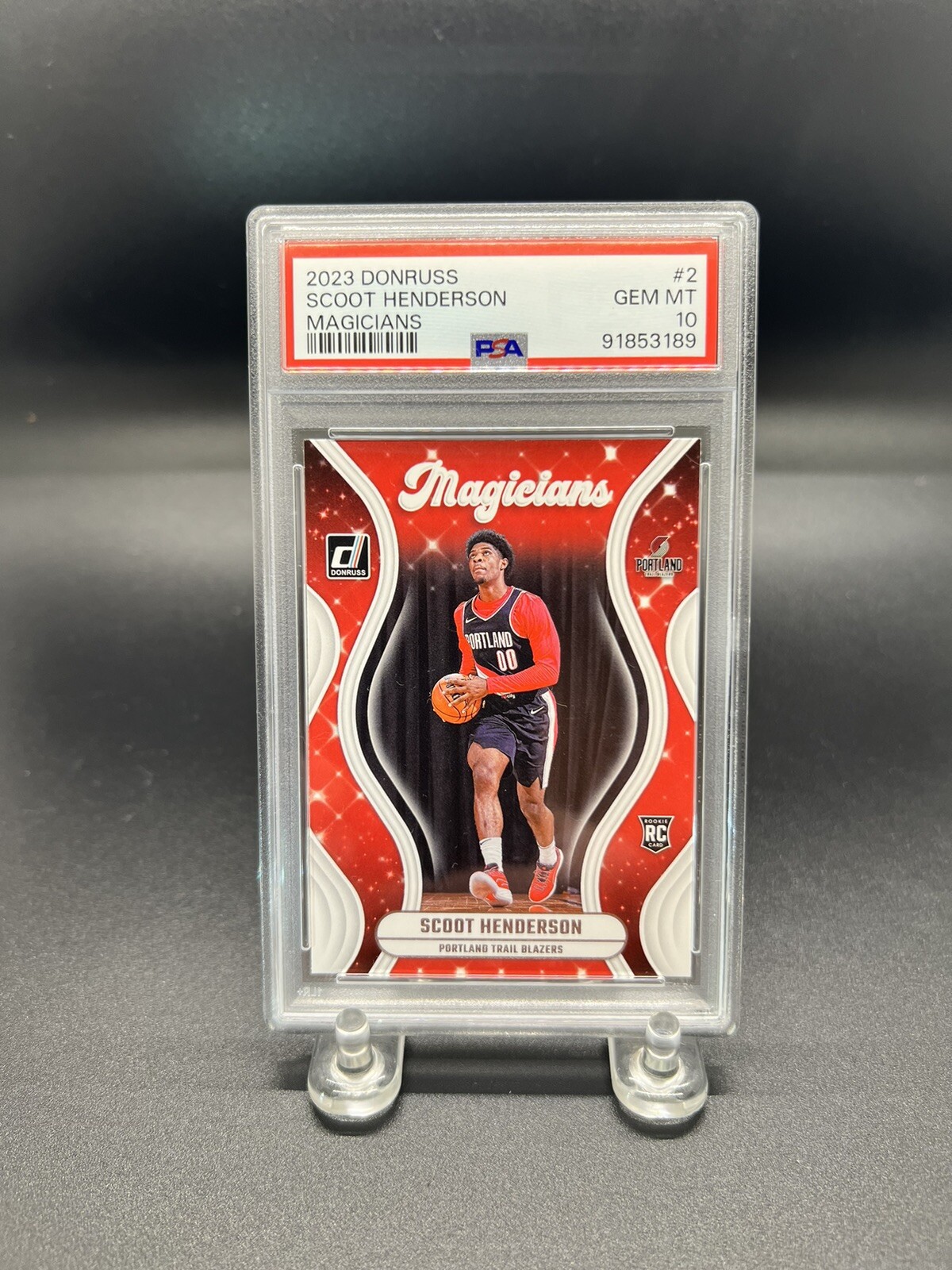 2023 Panini Donruss SCOOT HENDERSON RC Rookie Magicians #2 PSA 10 COLOR MATCH