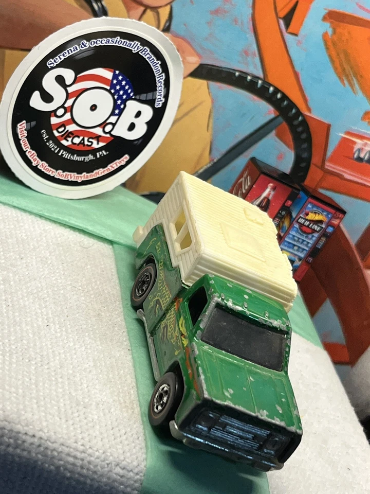 Dodge Camper Dragon 1974 Hot Wheels Redlines verde fundido a presión 1:64 excelente estado Foto 3 de 4