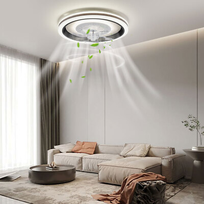 Deckenventilator mit Leuchten+Fernbedienung Flush Mount Kleiner Deckenventilator