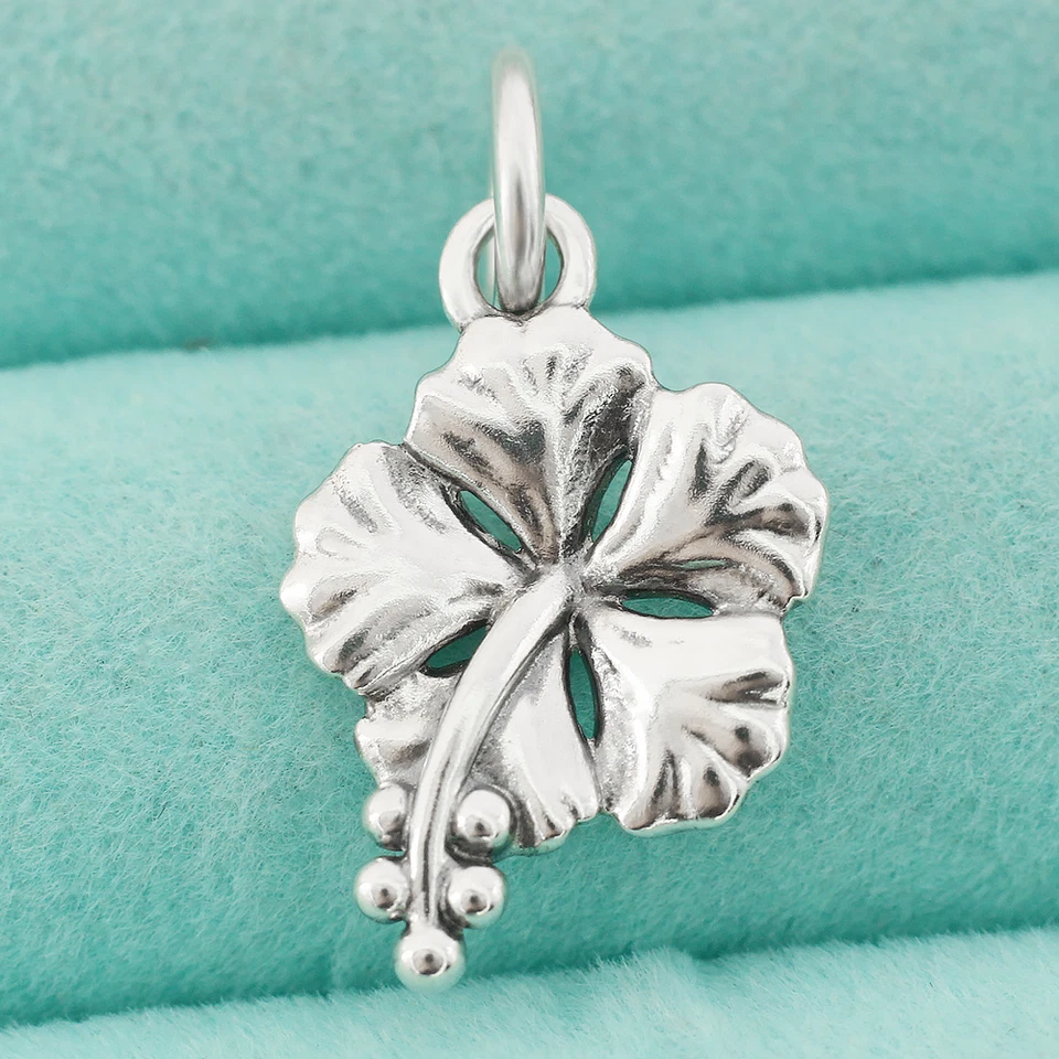 Подвеска в виде гибискуса из стерлингового серебра 925 пробы с тропическим гавайским цветком подарок для сада - Изображение 2 из 4
