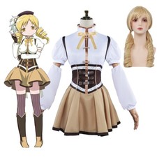 Anime Puella Magi Madoka Magica Tomoe Mami Cosplay Costume Wigs Carnival Outfits