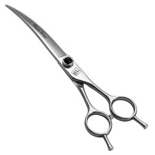 Dog Grooming Scissors: 7.5 inch Pet Curved Shears Made Of Japanese 9CR Advanc...