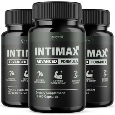 (3 Pack) Intimax for Men Advanced Max Formula Vitamin Supplement 180 Capsules