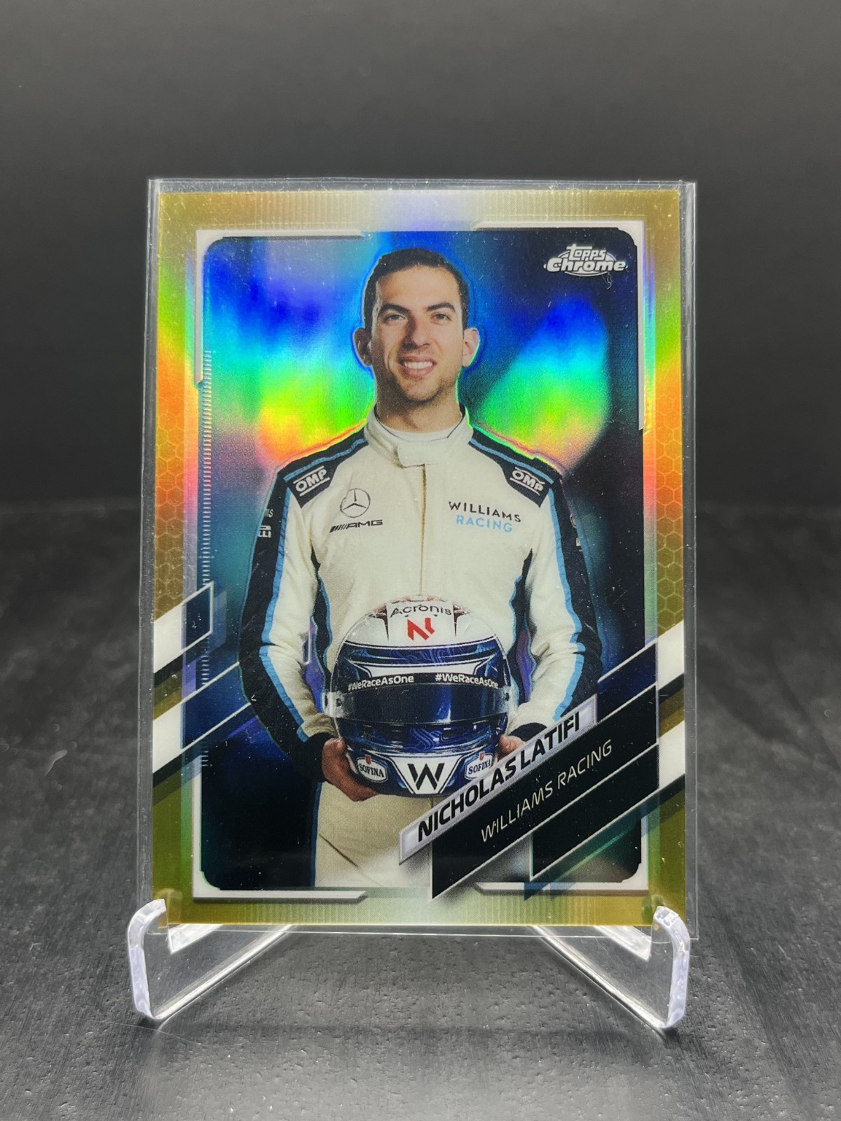 2021 Topps Chrome Formula 1 F1 Nicholas Latifi Portrait Gold Refractor 25/50 #20