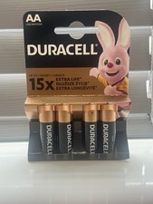 Image of Duracell AA Batteries Pack 4 LR6 MN1500 1.5V Alkaline long lasting 2035 Expiry