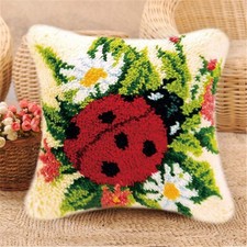 Latch Hook Kits for DIY Throw Pillow Cover,Needlework Cushion Cover Hand Craf...