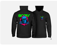Powell Peralta Ripper Hooded Sweatshirt Mid Weight Blacklight Black