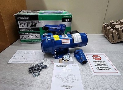 Everbilt 1 HP Self-Priming Convertible Jet Pump  HDCWJ10